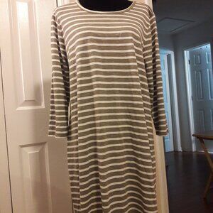 SONOMA polyester and rayon Long sleeve T-Shirt dress